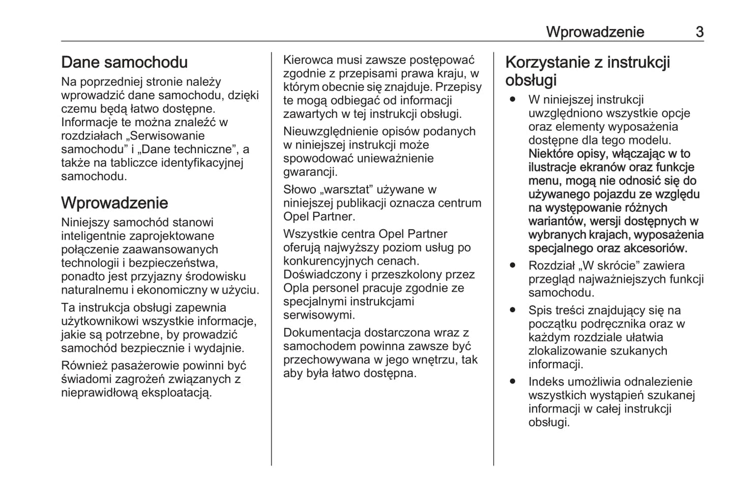 2018-2019 Opel Movano Owner's Manual | Polish