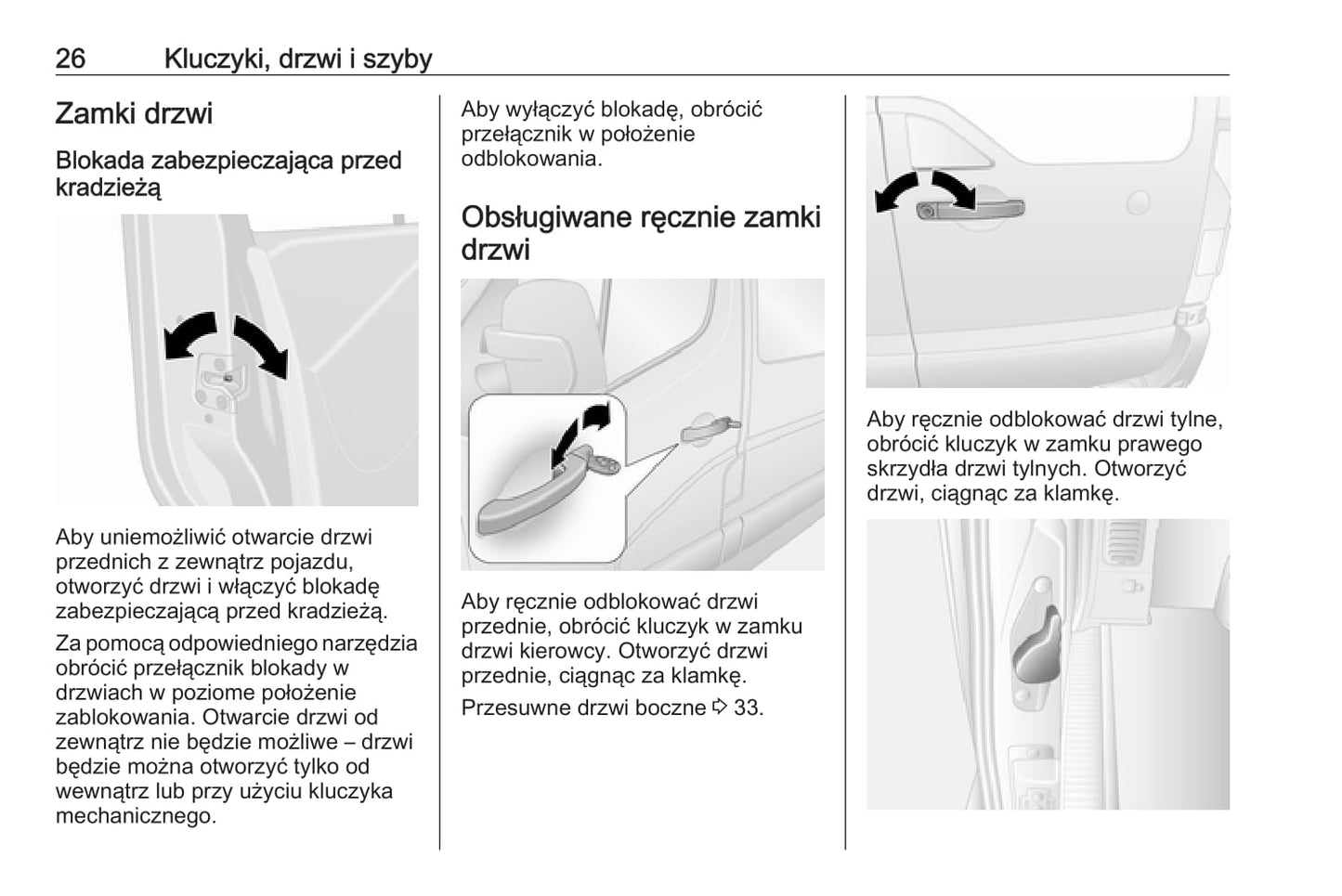 2018-2019 Opel Movano Owner's Manual | Polish