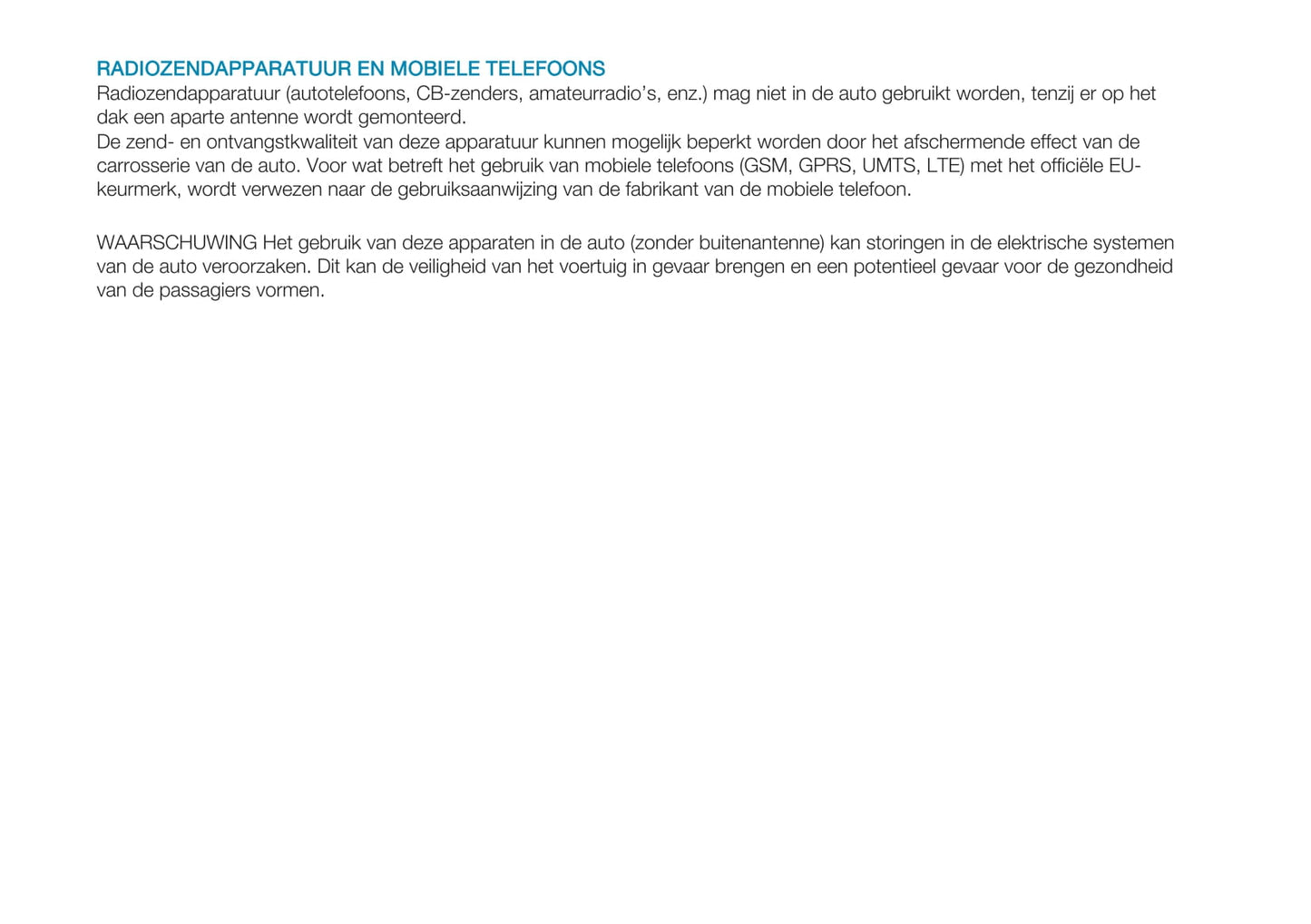 2021-2022 Fiat 500e Owner's Manual | Dutch