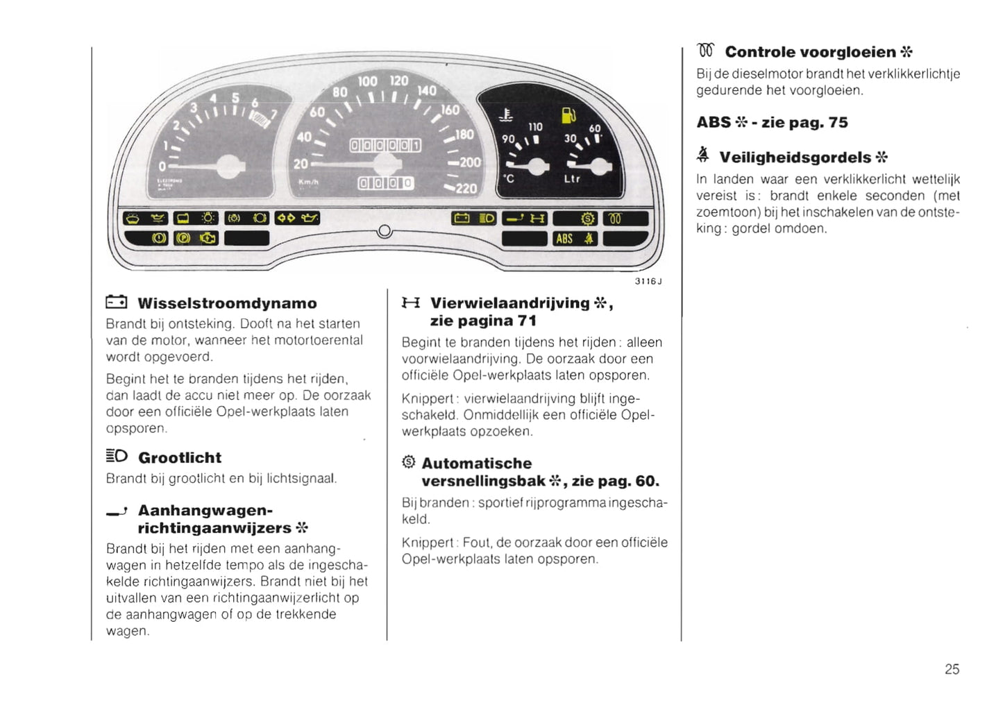 1988-1992 Opel Vectra Manuel du propriétaire | Néerlandais