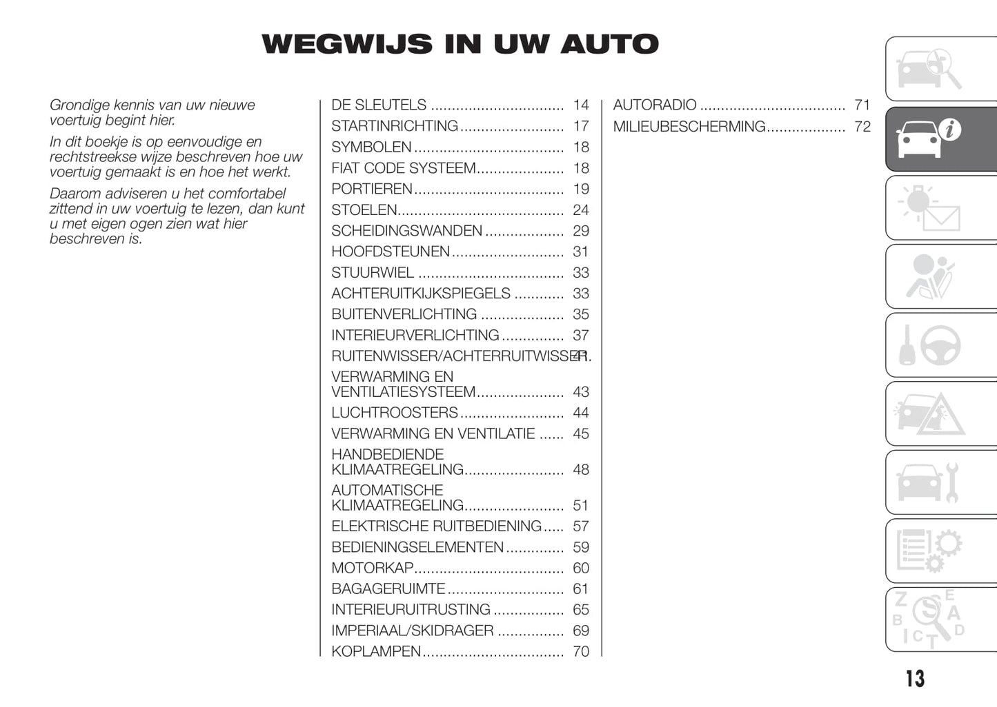 2015-2016 Fiat Doblò Owner's Manual | Dutch
