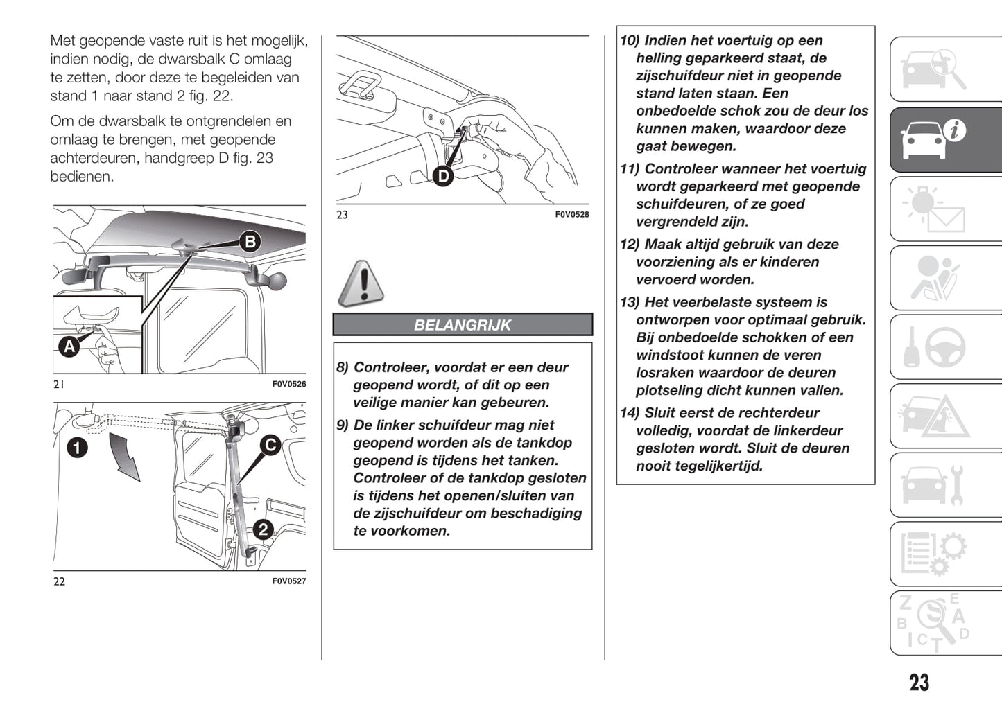 2015-2016 Fiat Doblò Owner's Manual | Dutch