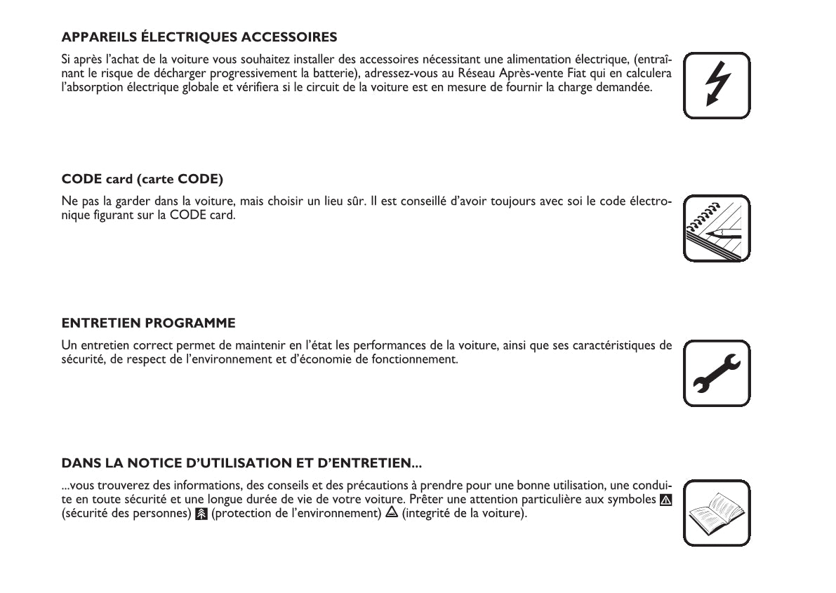 2010-2011 Fiat Punto/Grande Punto Owner's Manual | French