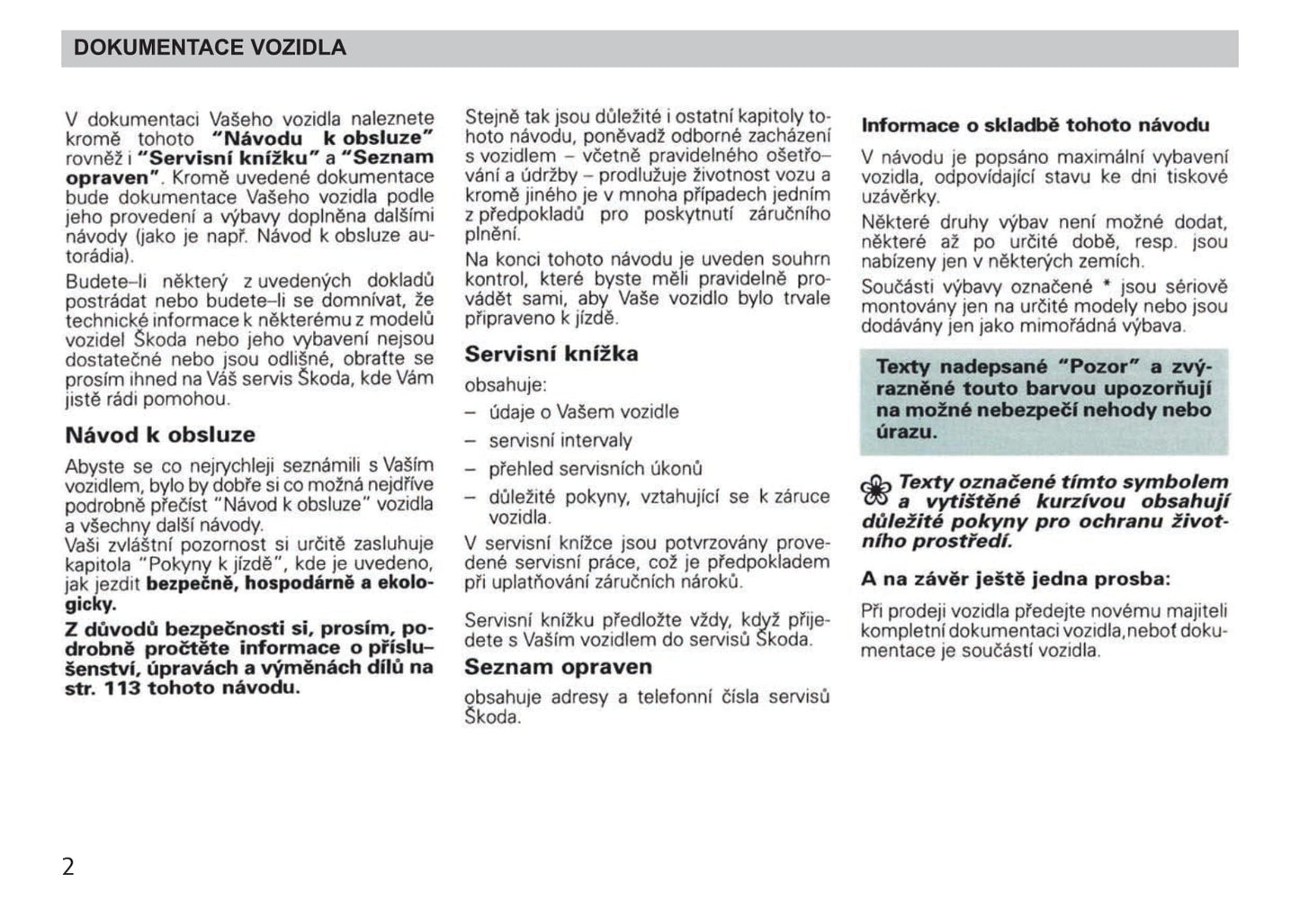 1998-2001 Skoda Felicia Manuel du propriétaire | čeština