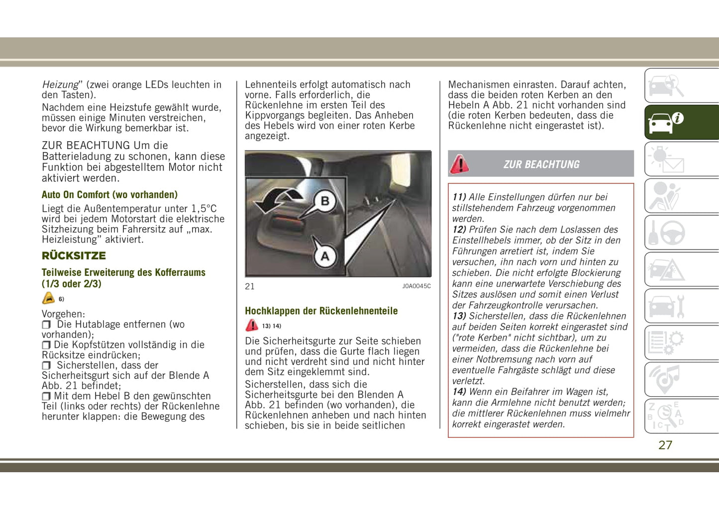 2014-2018 Jeep Renegade Manuel du propriétaire | Allemand