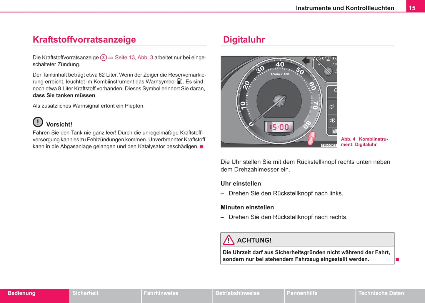2002-2006 Skoda Suberb Manuel du propriétaire | Allemand