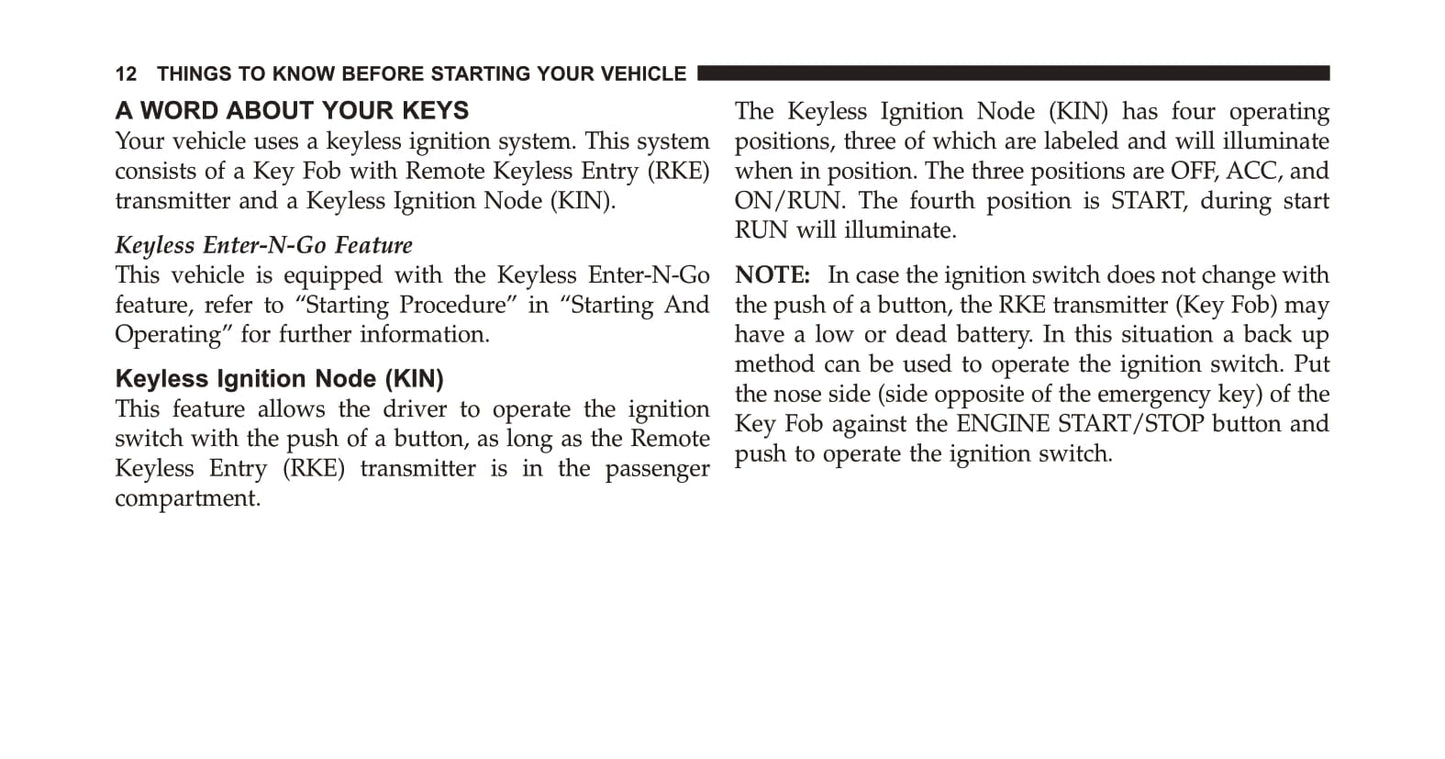 2012 Dodge Charger Manuel du propriétaire | Anglais