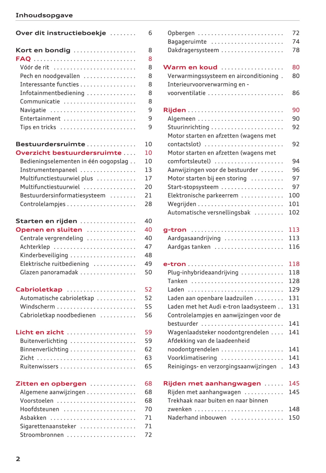 2016-2017 Audi A3/S3 Owner's Manual | Dutch