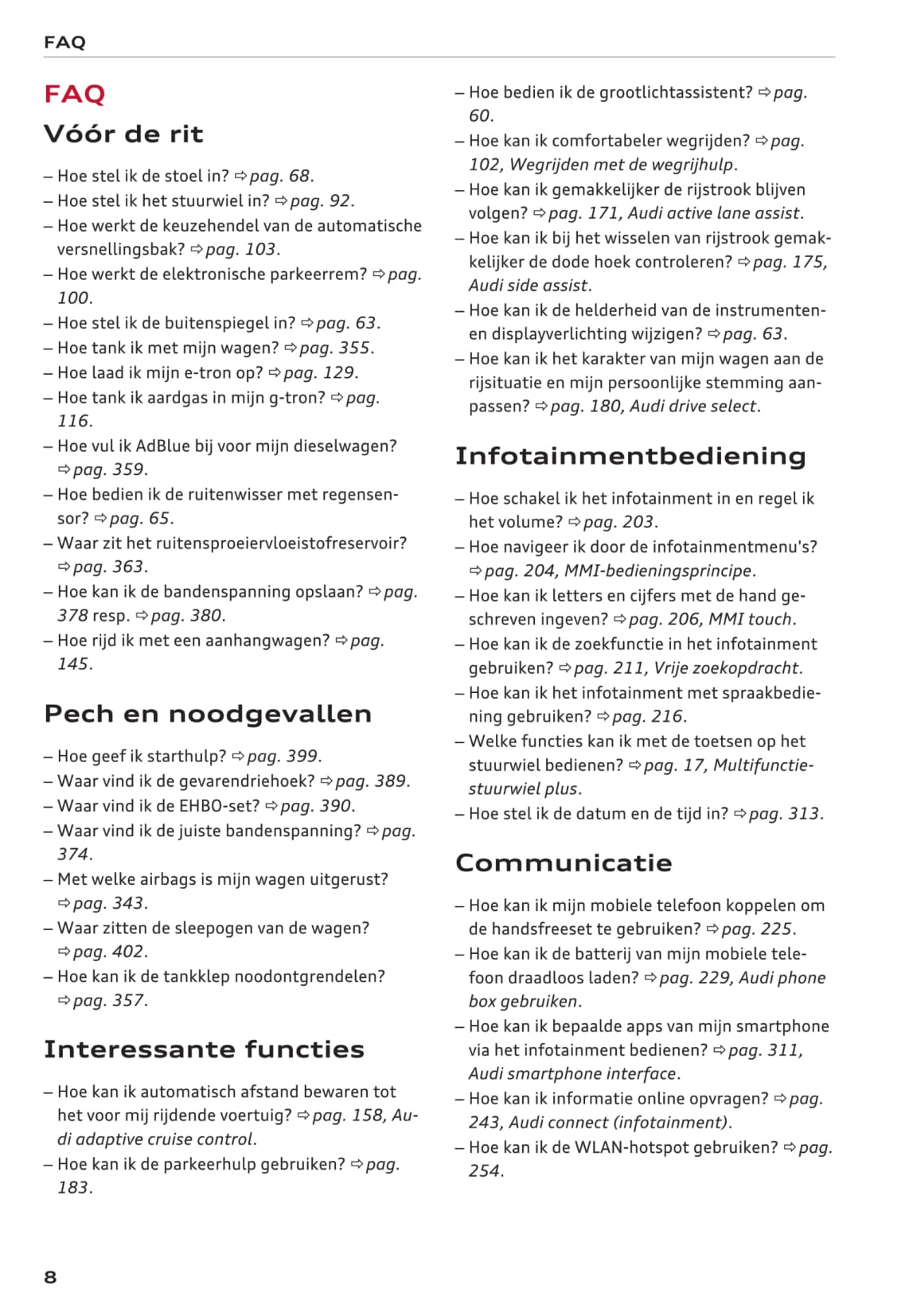 2016-2017 Audi A3/S3 Owner's Manual | Dutch