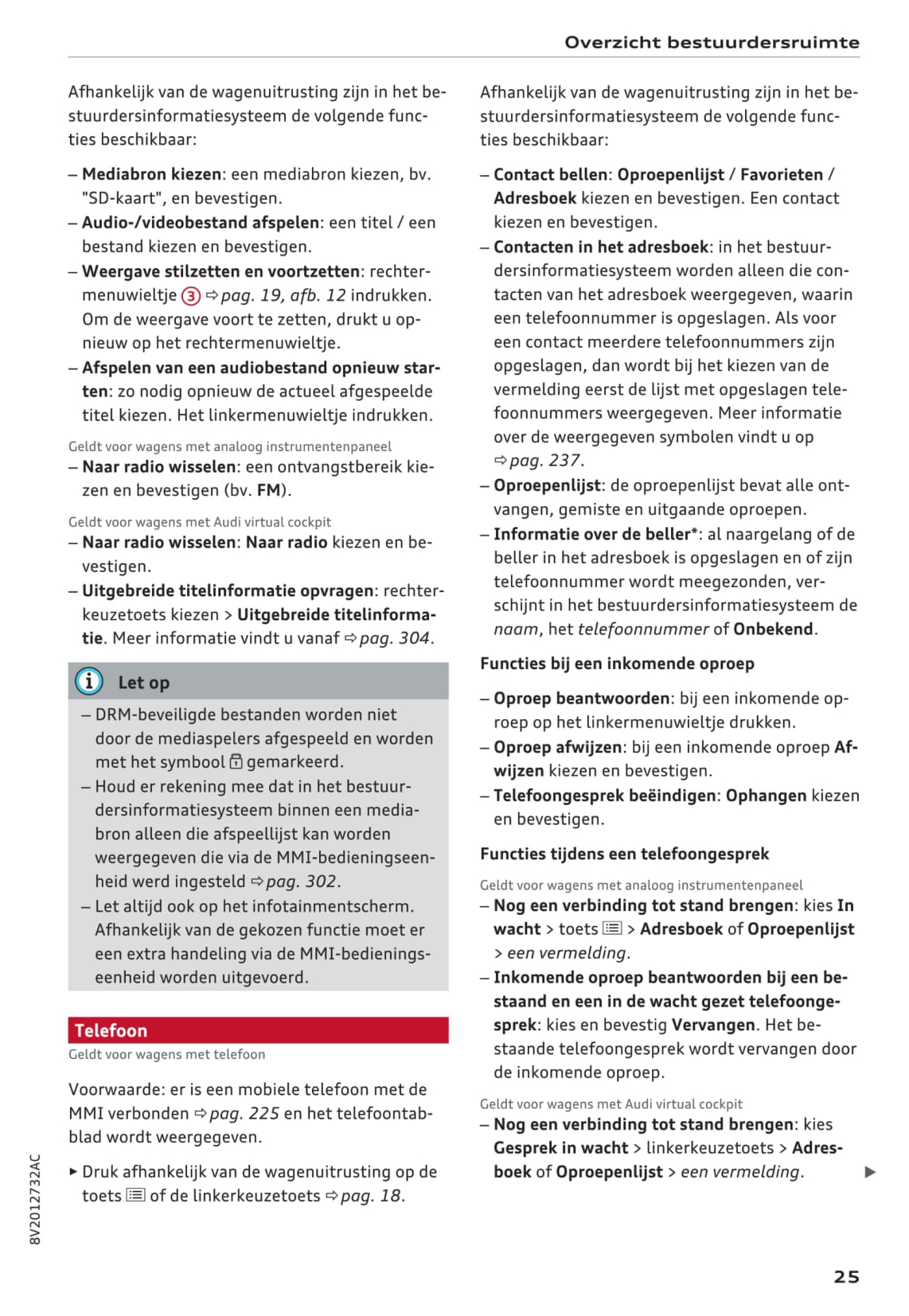 2016-2017 Audi A3/S3 Owner's Manual | Dutch