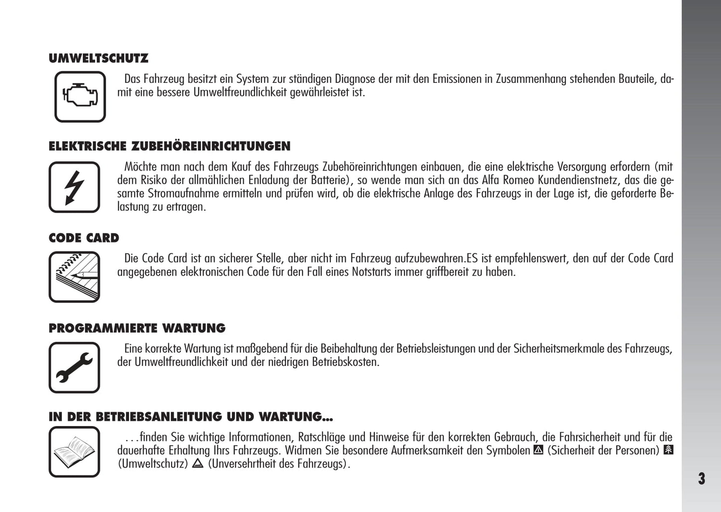 2003-2005 Alfa Romeo 156 Owner's Manual | German