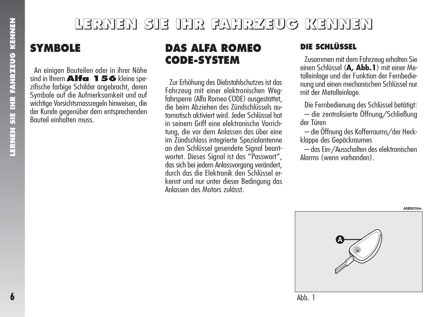2003-2005 Alfa Romeo 156 Owner's Manual | German
