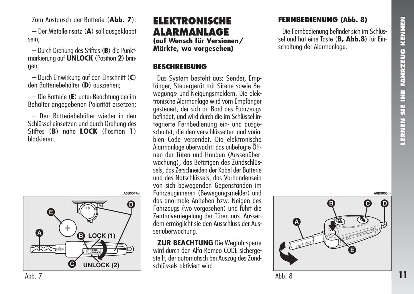 2003-2005 Alfa Romeo 156 Owner's Manual | German