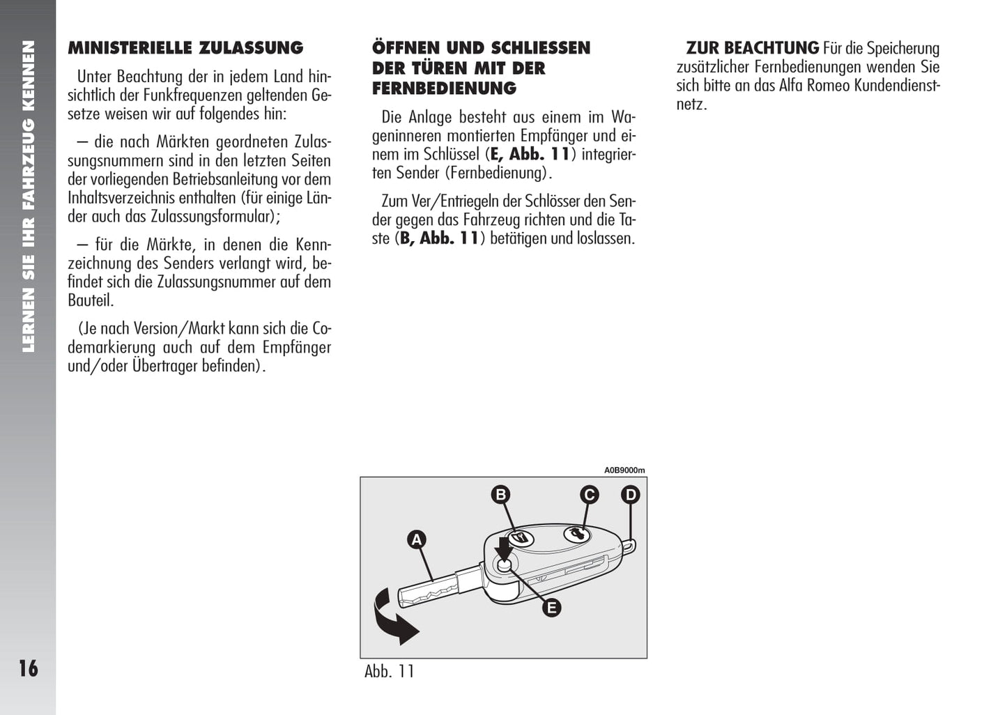 2003-2005 Alfa Romeo 156 Owner's Manual | German