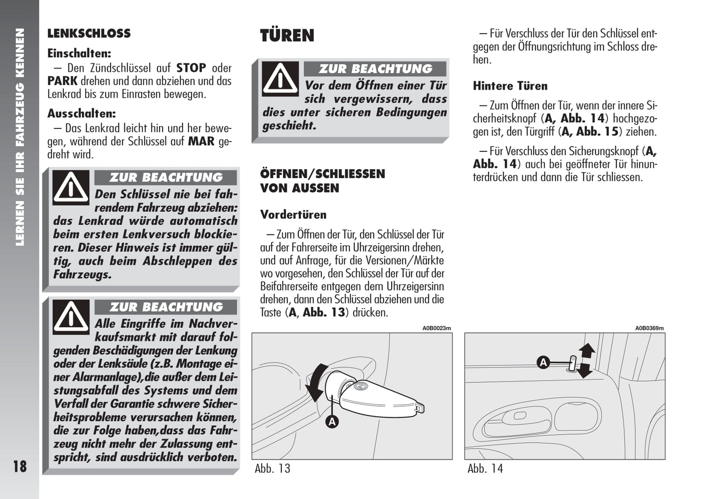 2003-2005 Alfa Romeo 156 Owner's Manual | German