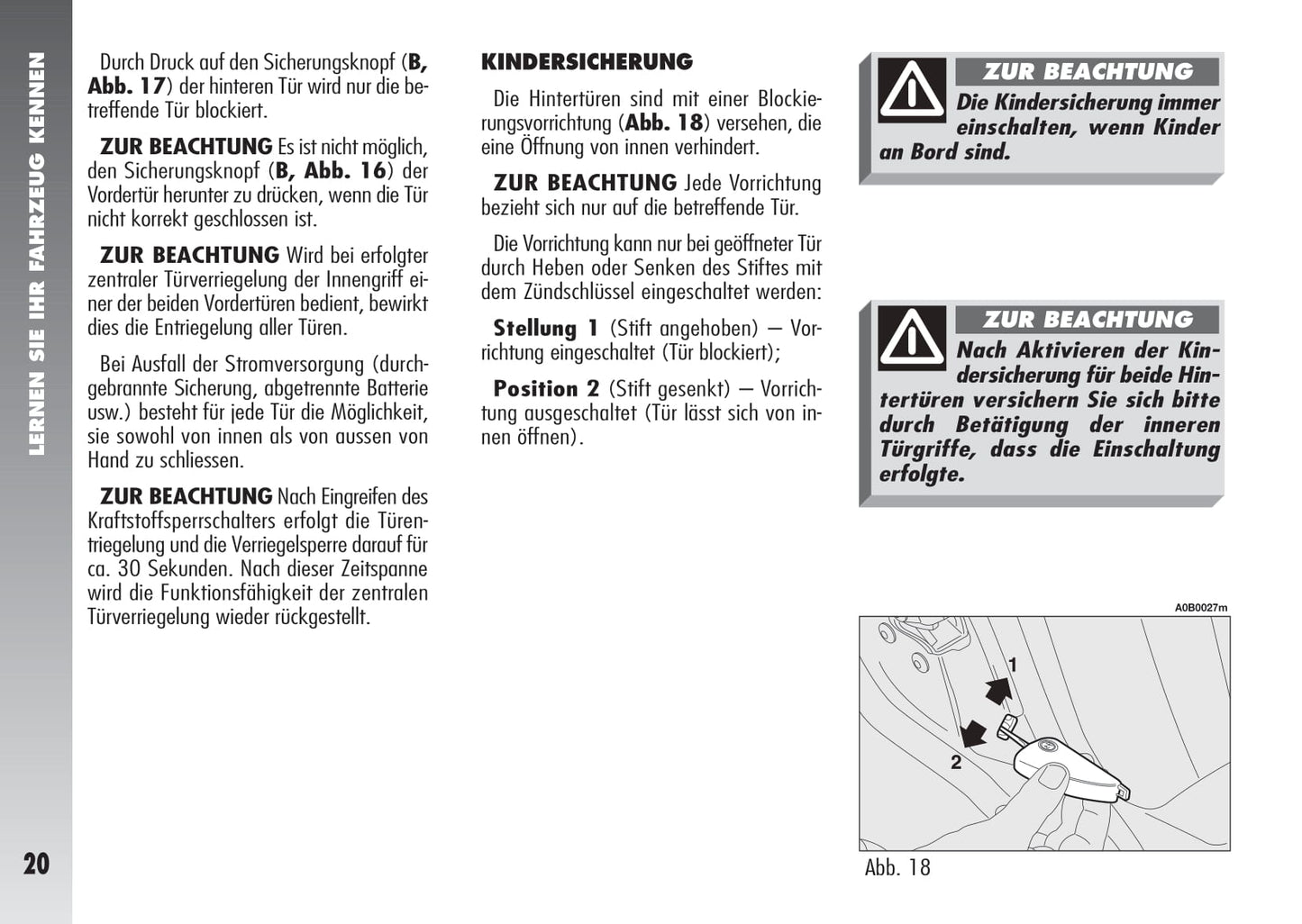 2003-2005 Alfa Romeo 156 Owner's Manual | German