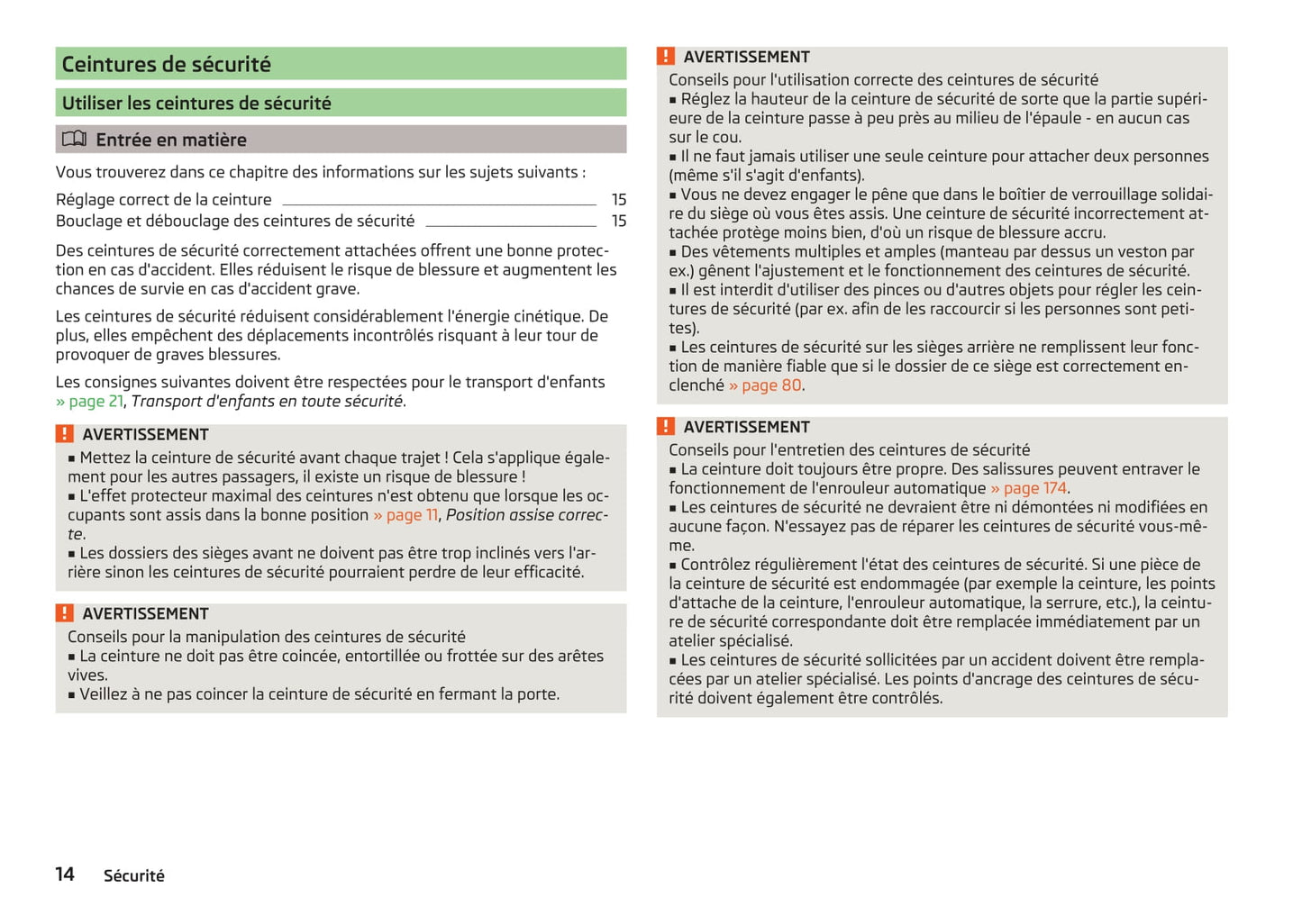 2016-2017 Skoda Octavia Owner's Manual | French