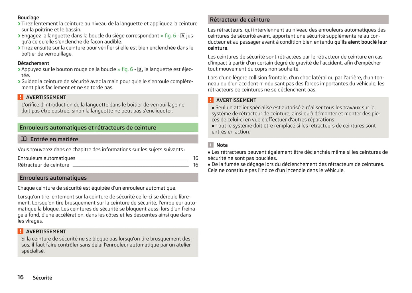 2016-2017 Skoda Octavia Owner's Manual | French