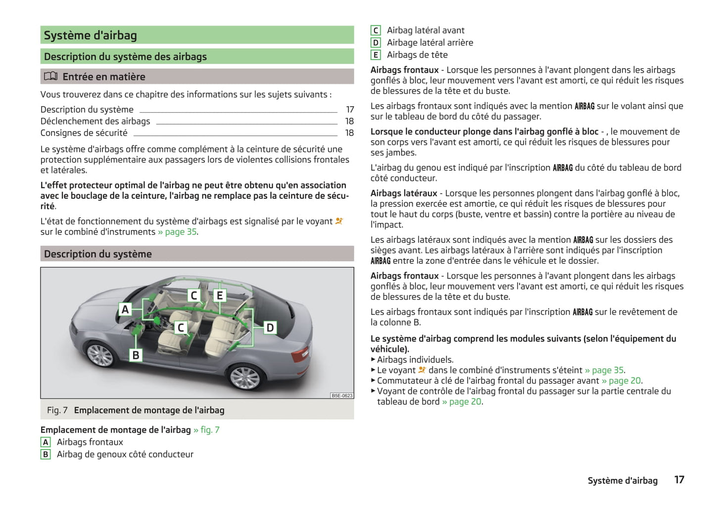 2016-2017 Skoda Octavia Owner's Manual | French