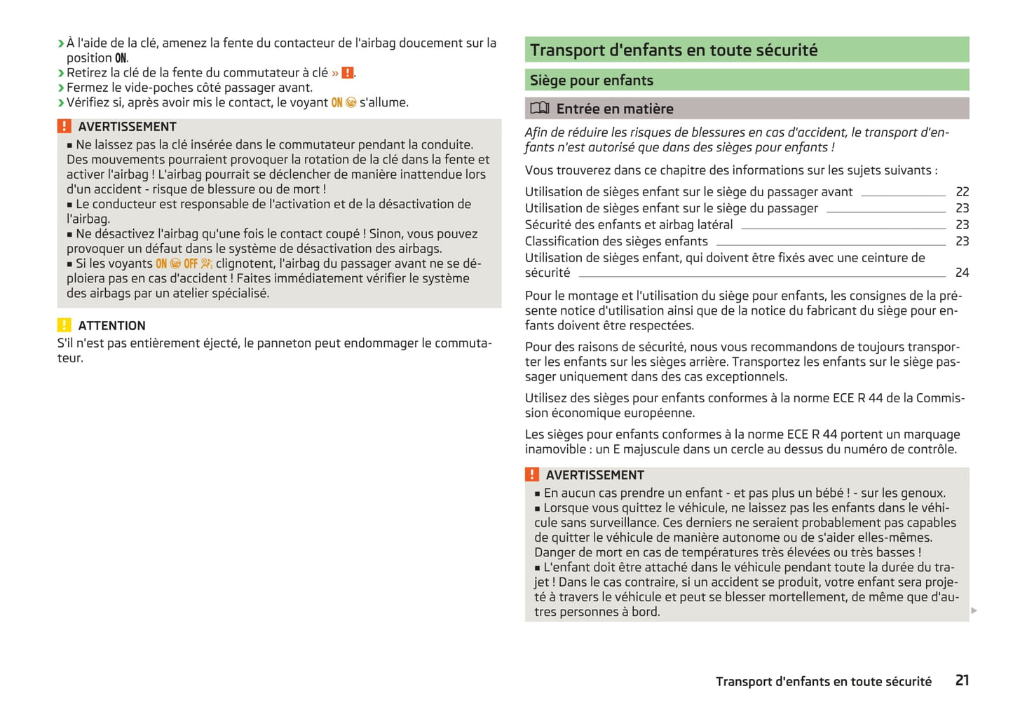 2016-2017 Skoda Octavia Owner's Manual | French