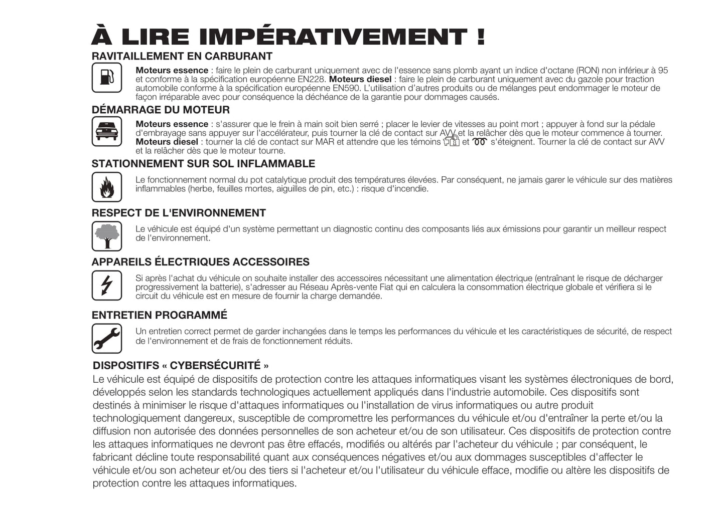 2017-2018 Fiat Doblò Owner's Manual | French