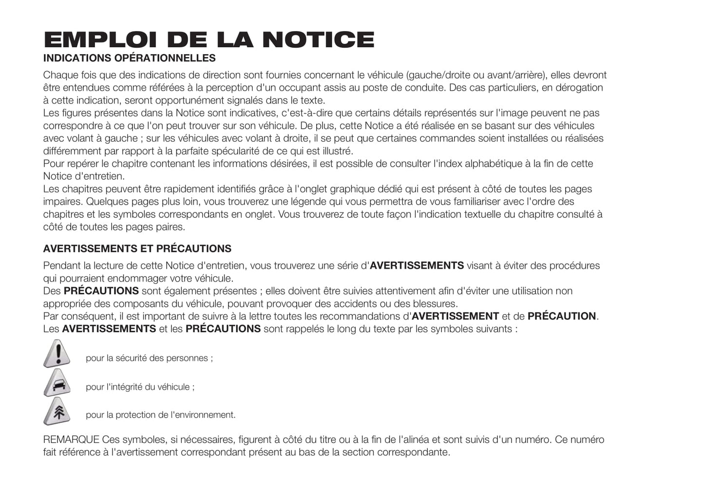 2017-2018 Fiat Doblò Owner's Manual | French