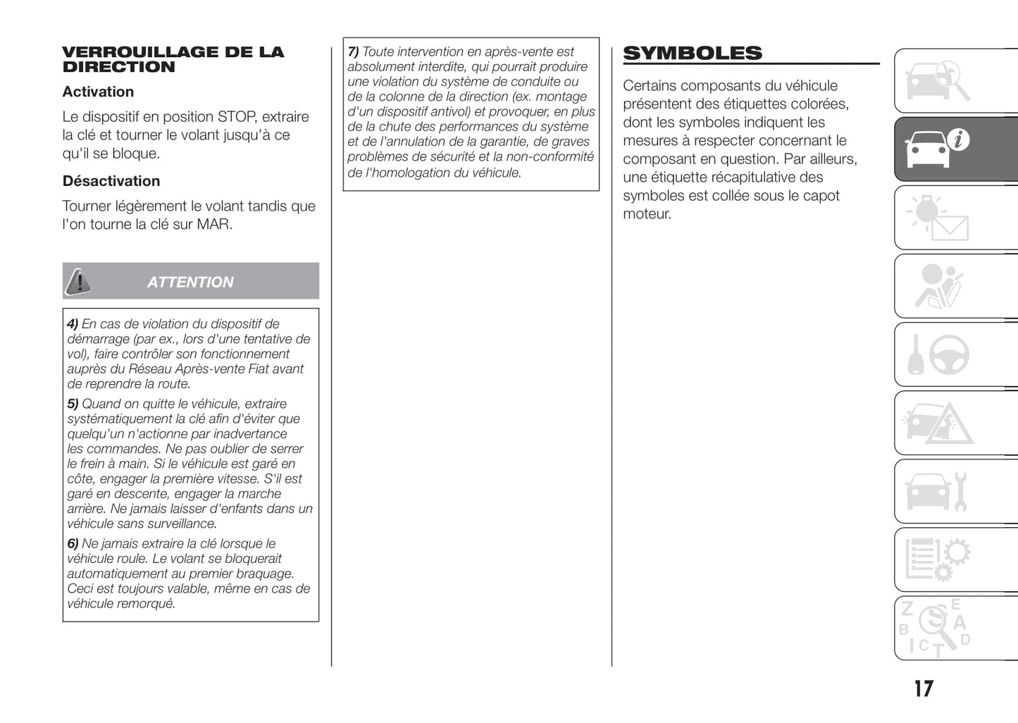 2017-2018 Fiat Doblò Owner's Manual | French