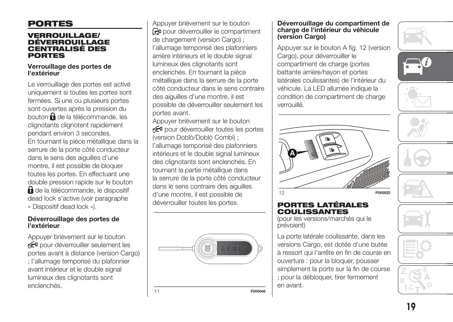 2017-2018 Fiat Doblò Owner's Manual | French