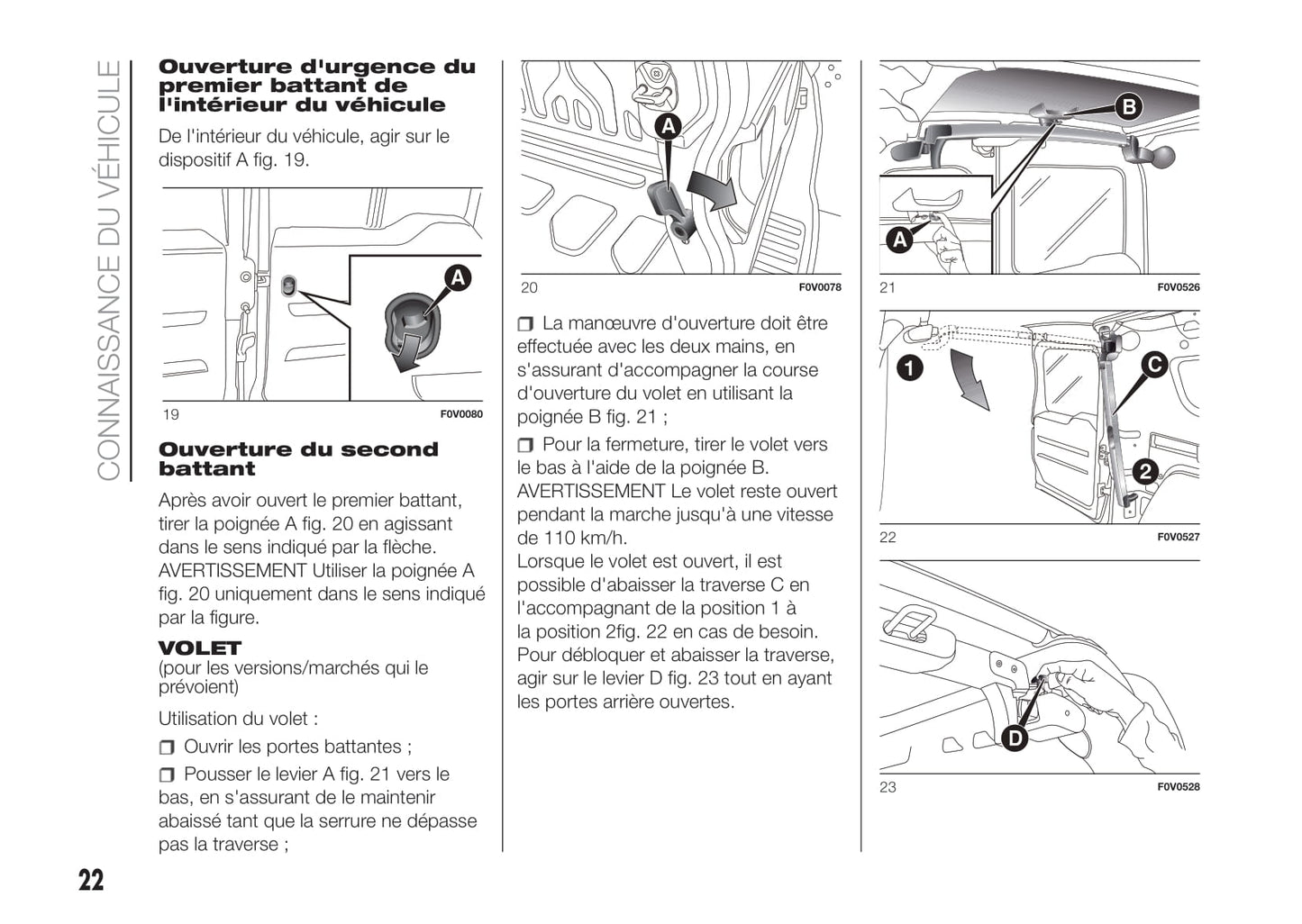 2017-2018 Fiat Doblò Owner's Manual | French