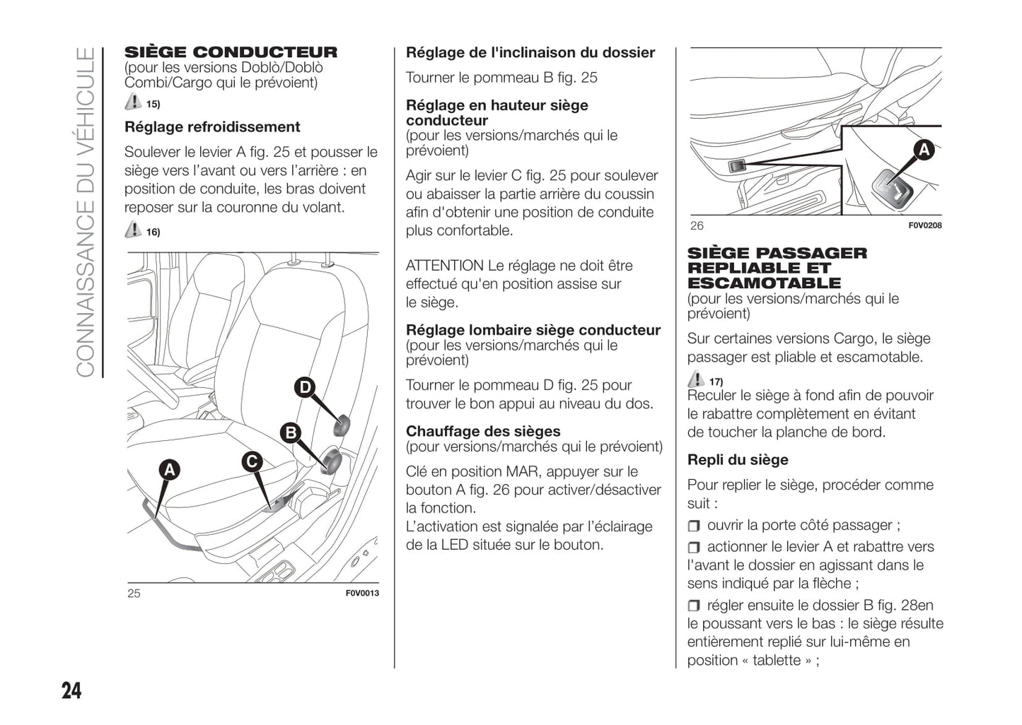 2017-2018 Fiat Doblò Owner's Manual | French