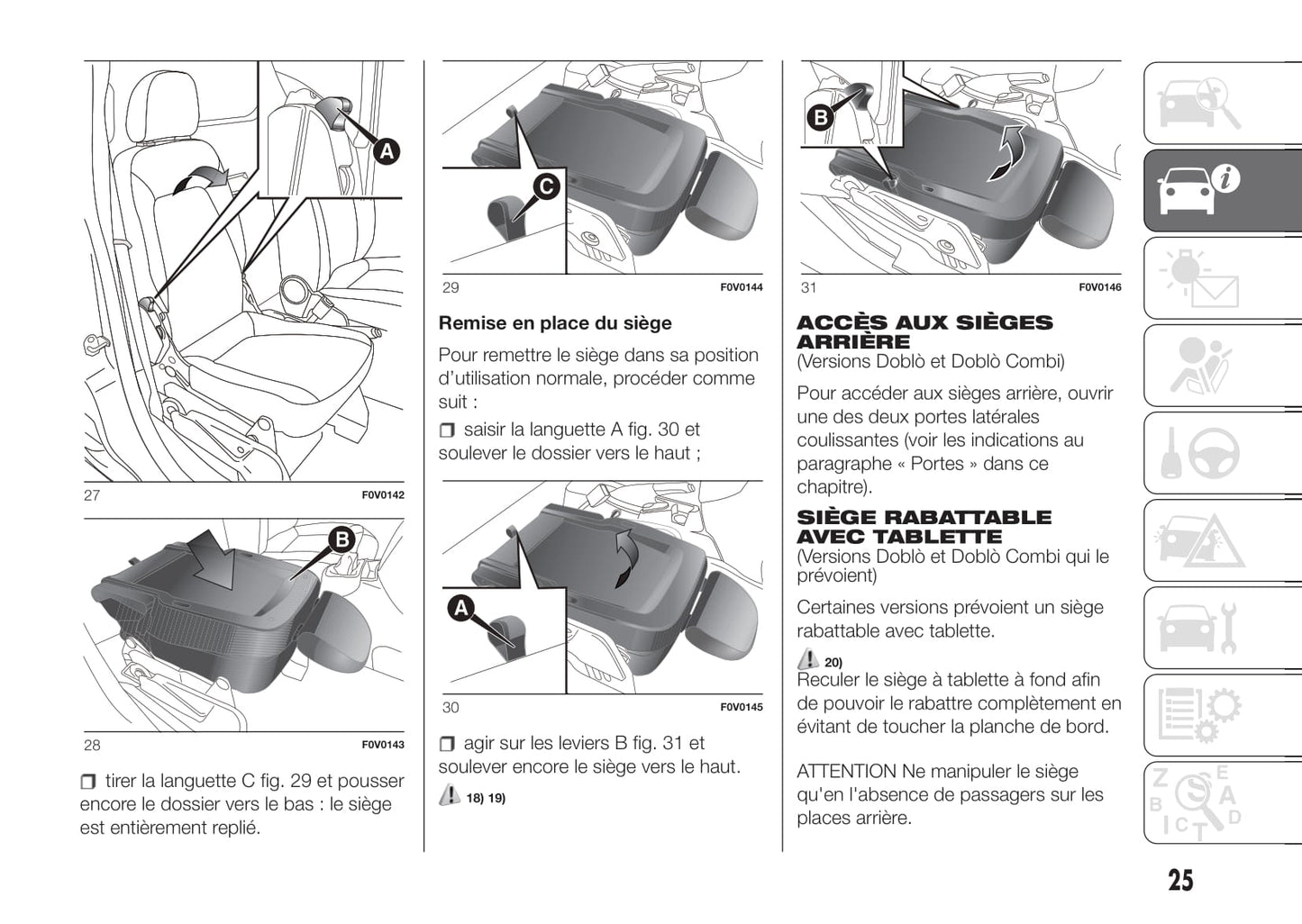 2017-2018 Fiat Doblò Owner's Manual | French