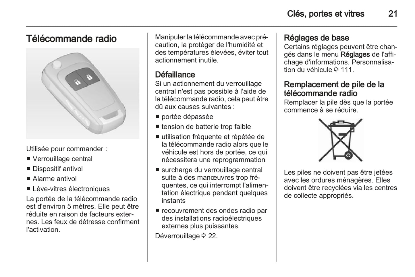 2012-2013 Opel Meriva Owner's Manual | French