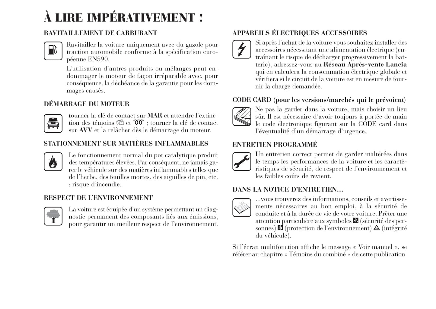 2011-2015 Lancia Delta Manuel du propriétaire | Français