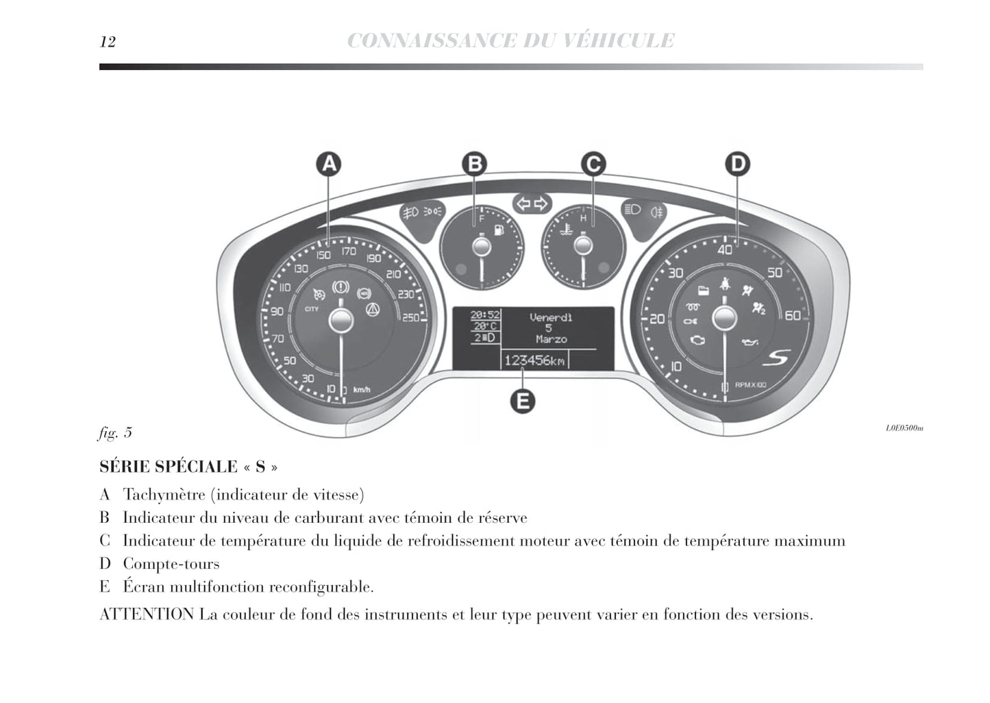 2011-2015 Lancia Delta Manuel du propriétaire | Français
