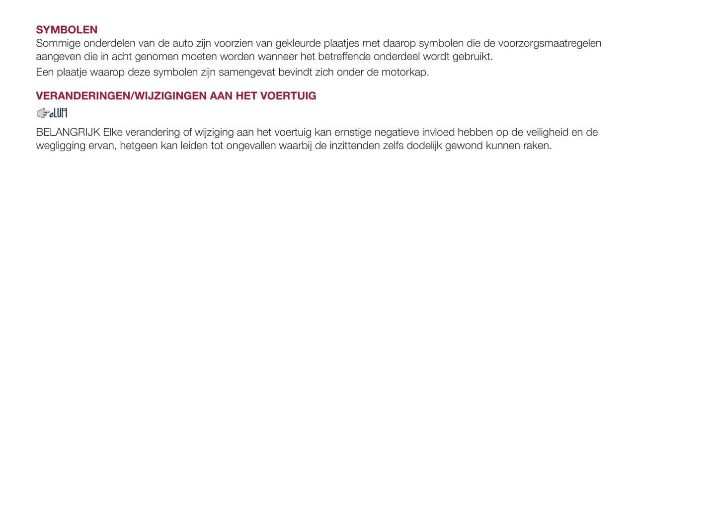 2016-2017 Fiat Tipo 4 Doors Owner's Manual | Dutch