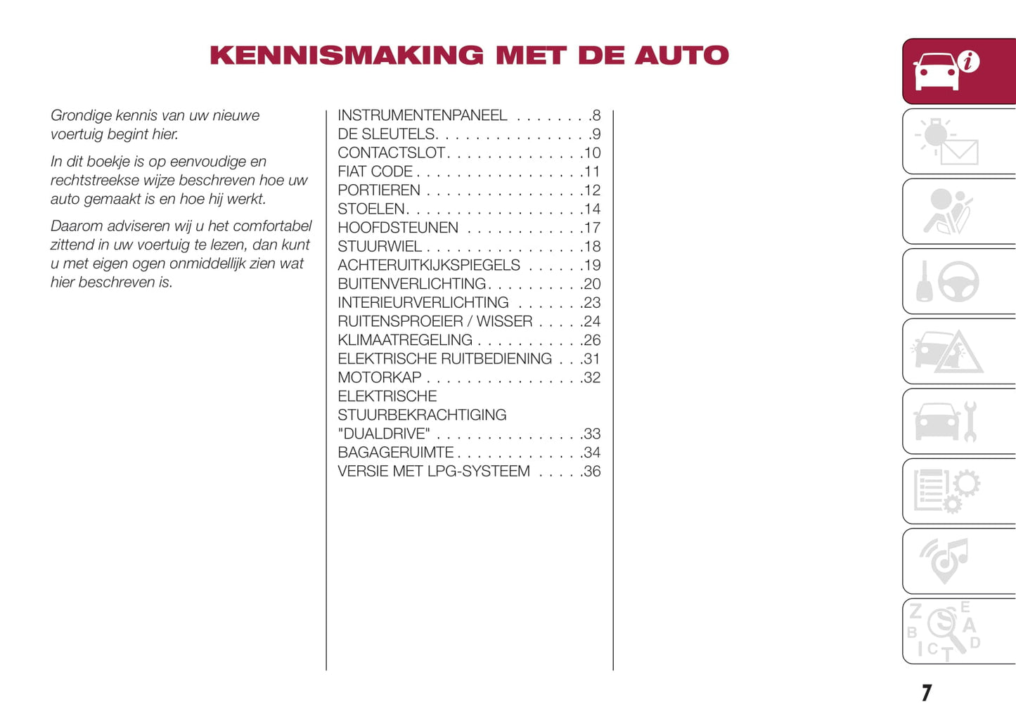 2016-2017 Fiat Tipo 4 Doors Owner's Manual | Dutch