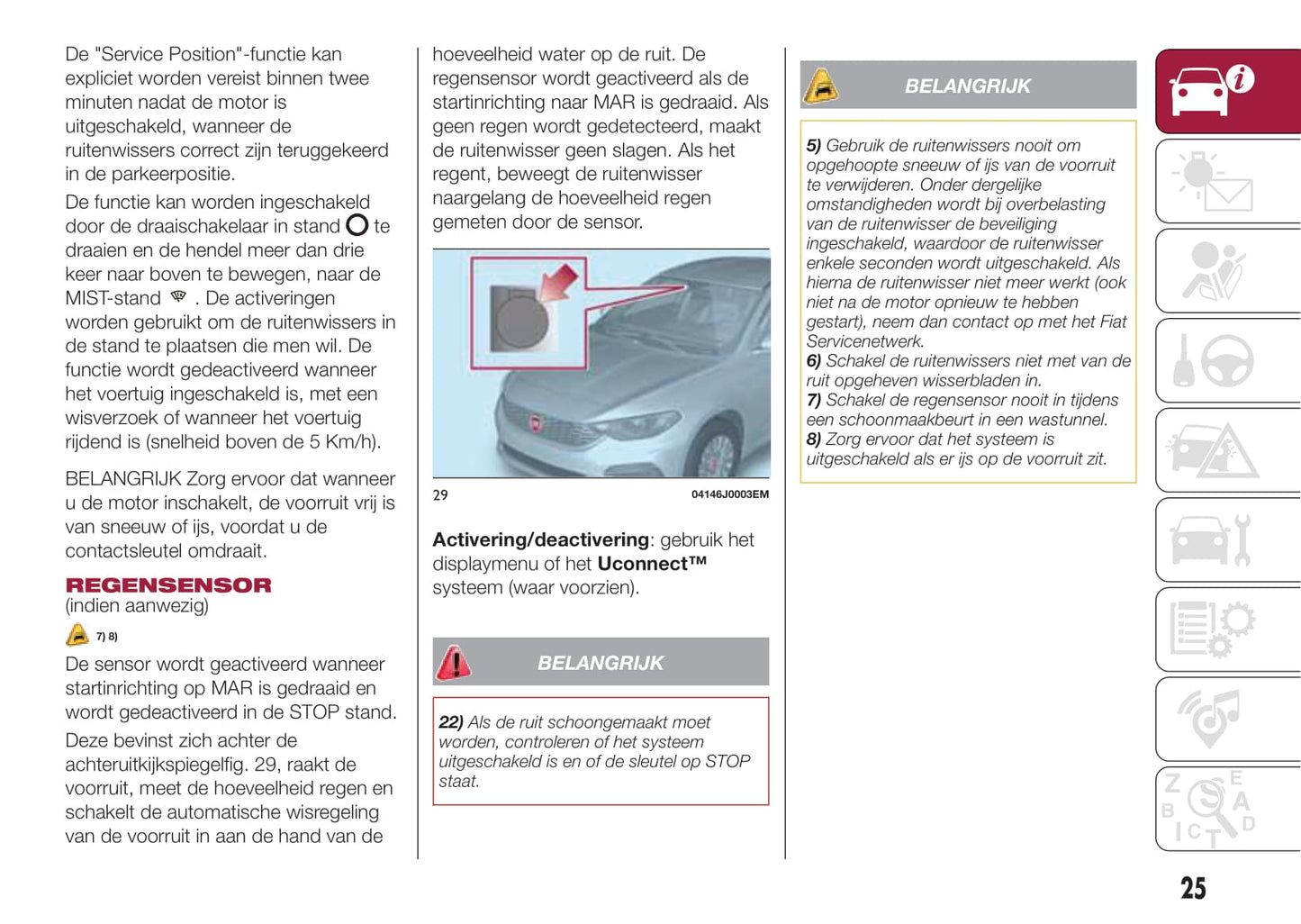 2016-2017 Fiat Tipo 4 Doors Owner's Manual | Dutch