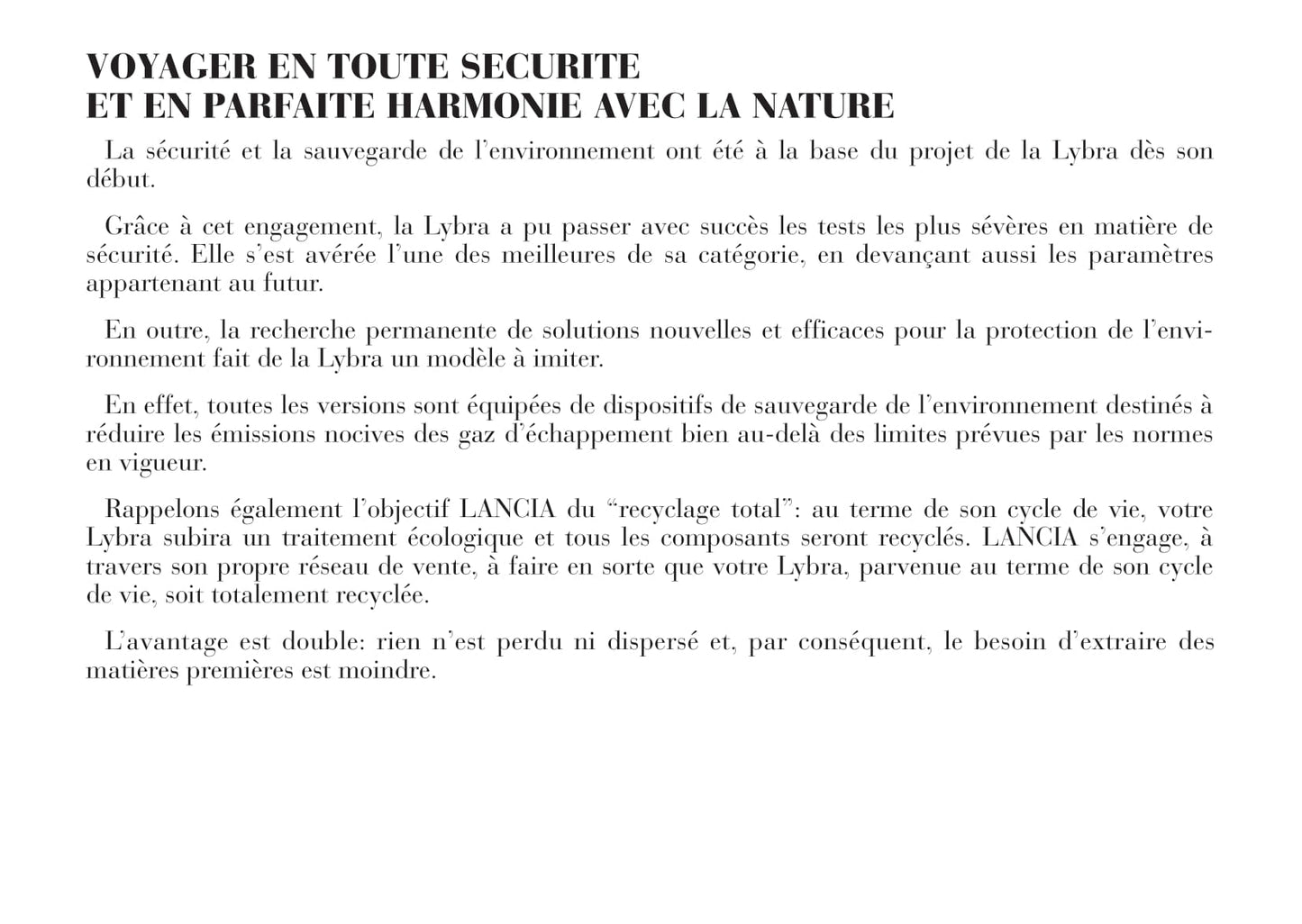 2001-2005 Lancia Lybra Manuel du propriétaire | Français