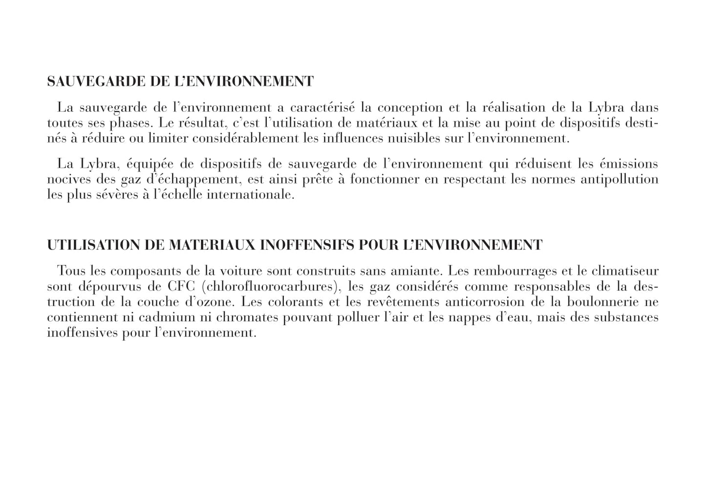 2001-2005 Lancia Lybra Manuel du propriétaire | Français