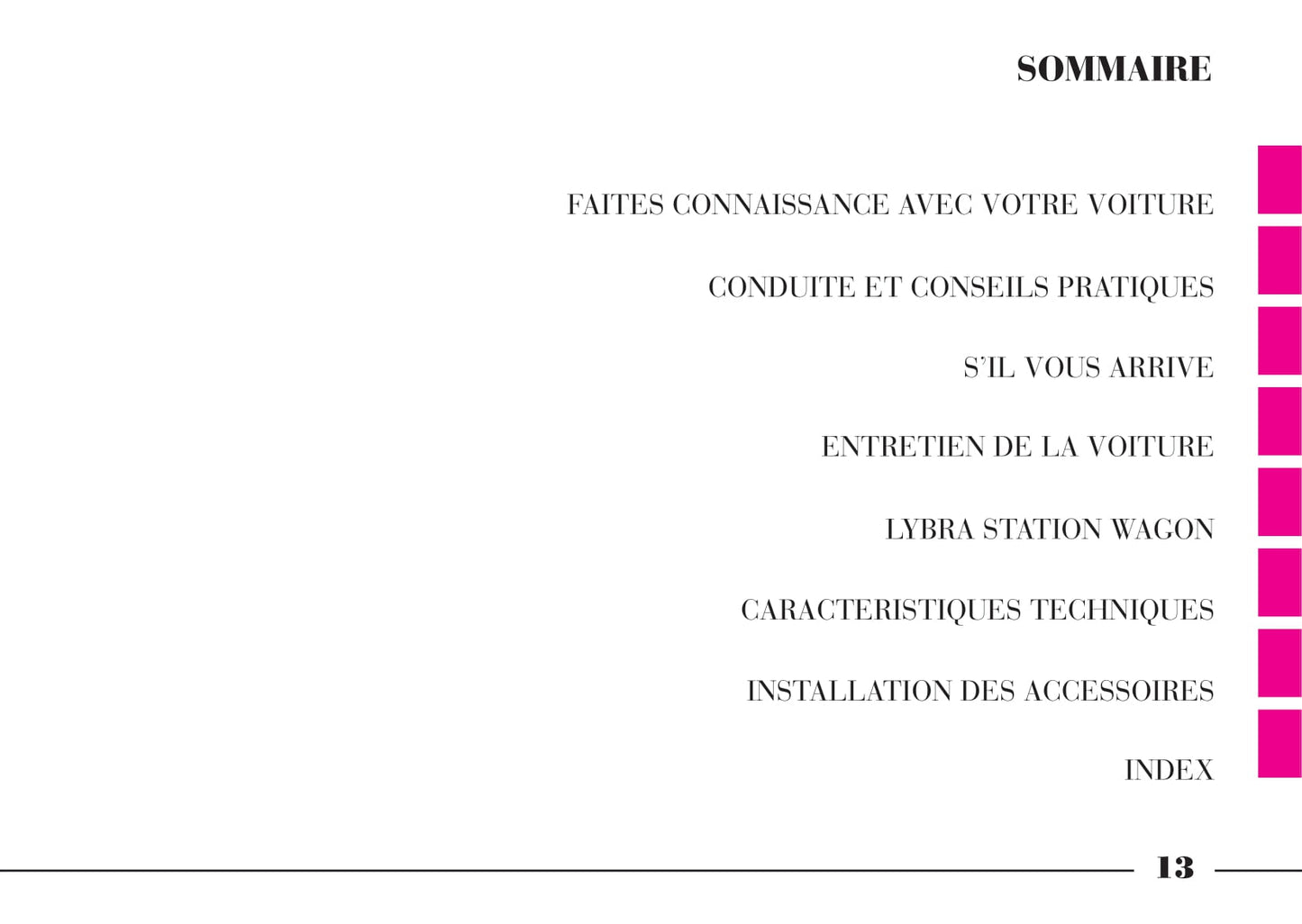 2001-2005 Lancia Lybra Manuel du propriétaire | Français