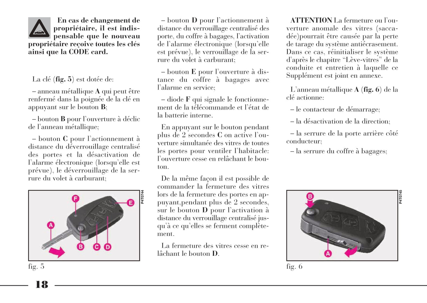 2001-2005 Lancia Lybra Manuel du propriétaire | Français
