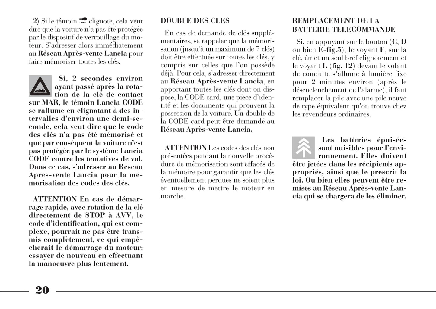 2001-2005 Lancia Lybra Manuel du propriétaire | Français