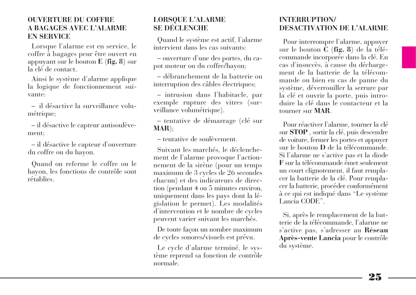 2001-2005 Lancia Lybra Manuel du propriétaire | Français