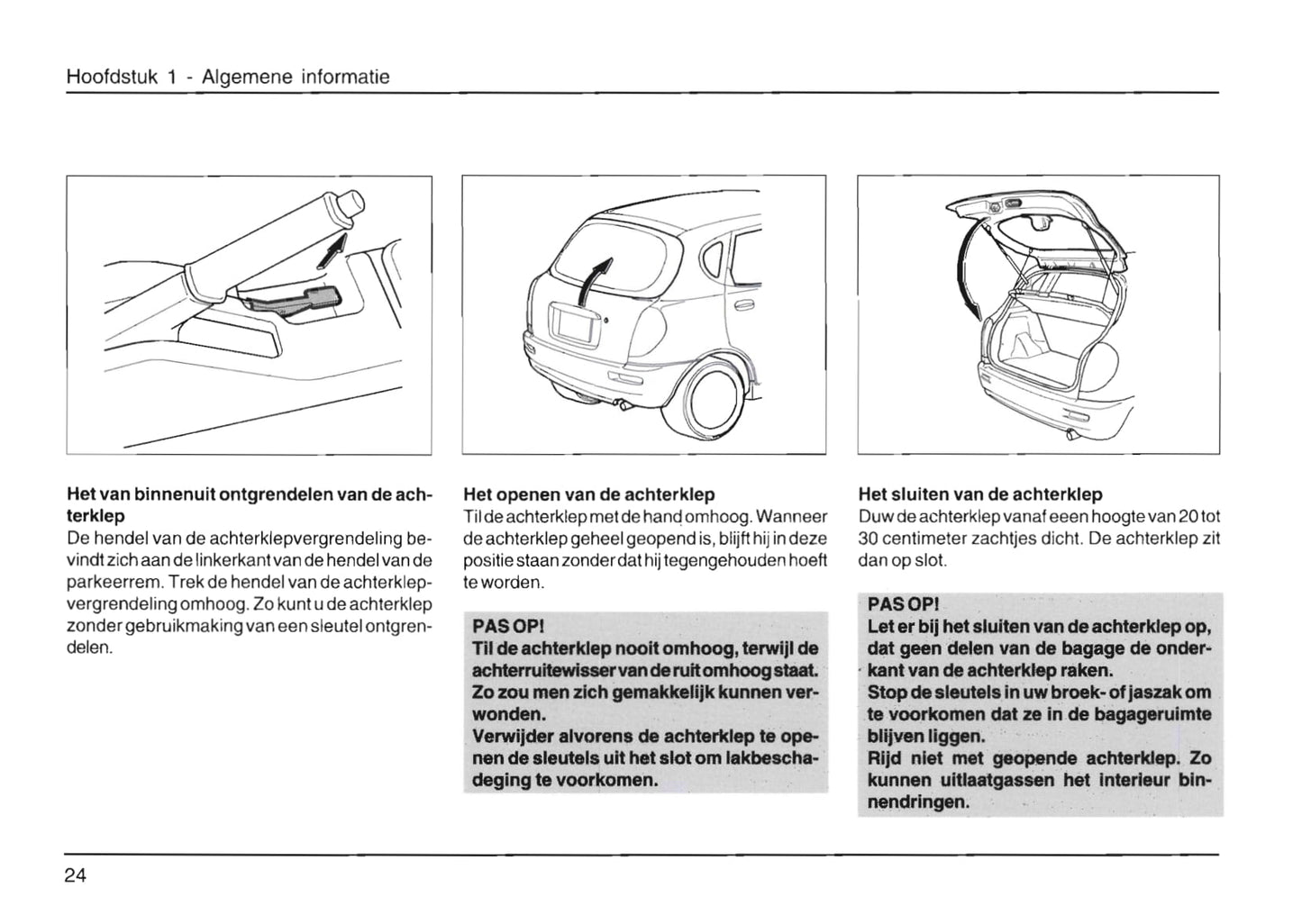 1998-2002 Daihatsu Sirion Manuel du propriétaire | Néerlandais