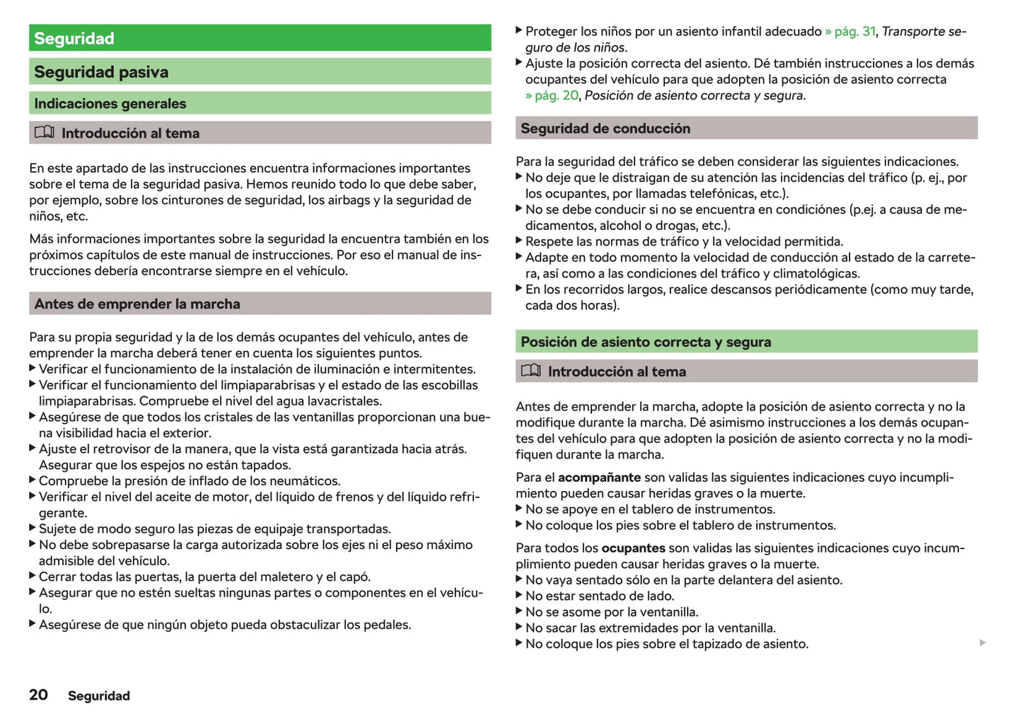 2017-2019 Skoda Octavia Manuel du propriétaire | Espagnol