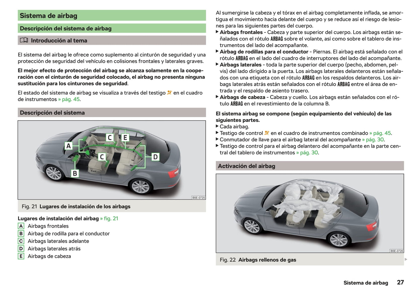2017-2019 Skoda Octavia Manuel du propriétaire | Espagnol