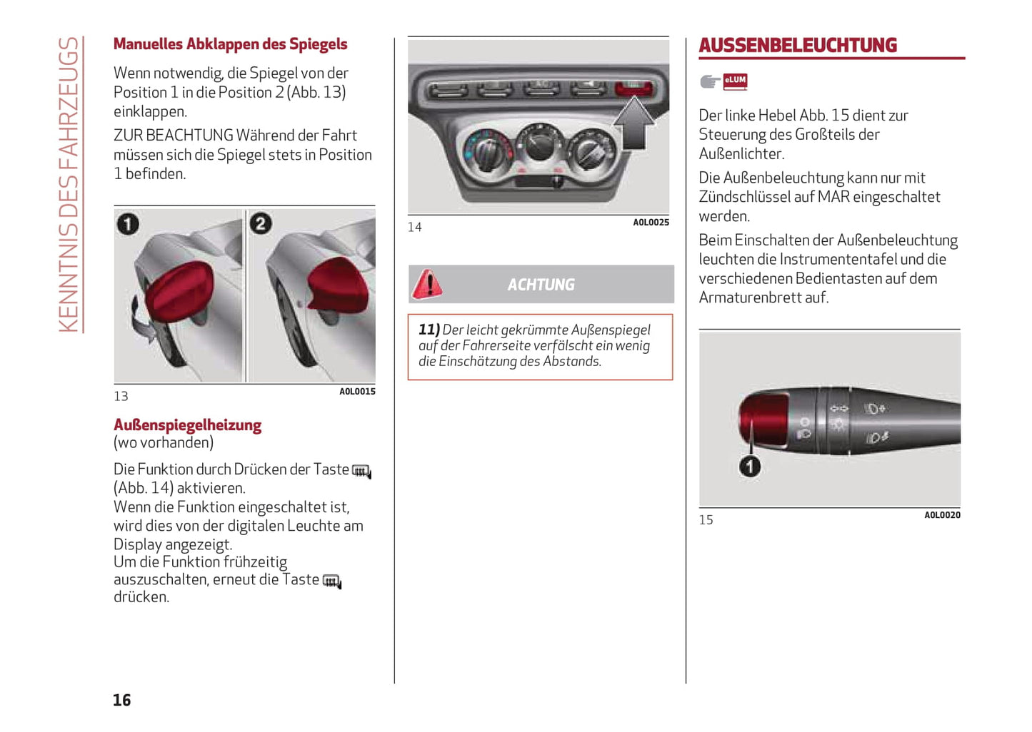 2013-2023 Alfa Romeo 4C Manuel du propriétaire | Allemand