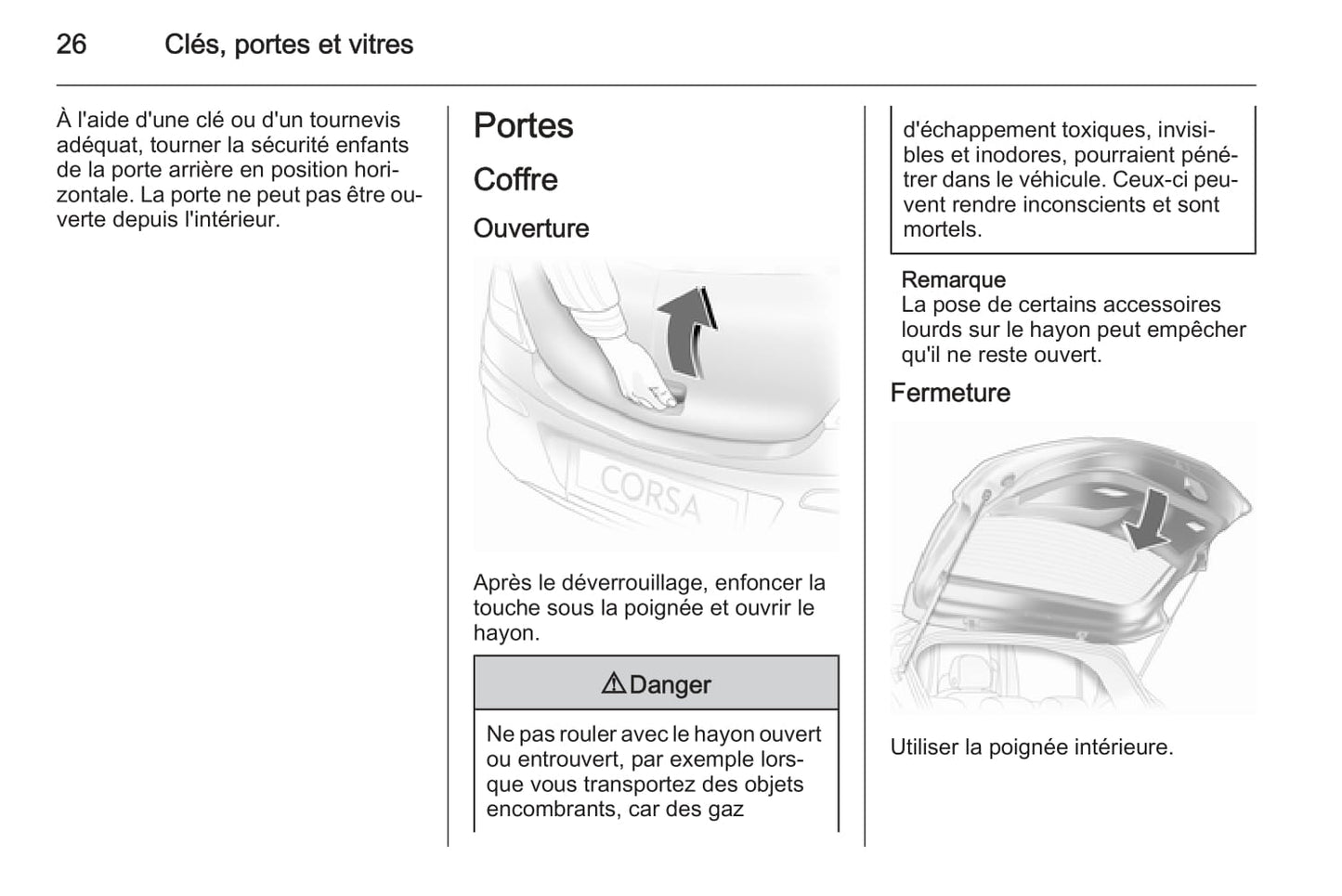 2013-2014 Opel Corsa Owner's Manual | French