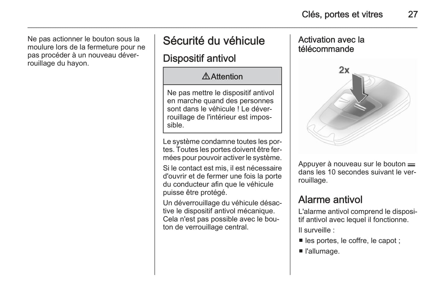 2013-2014 Opel Corsa Owner's Manual | French