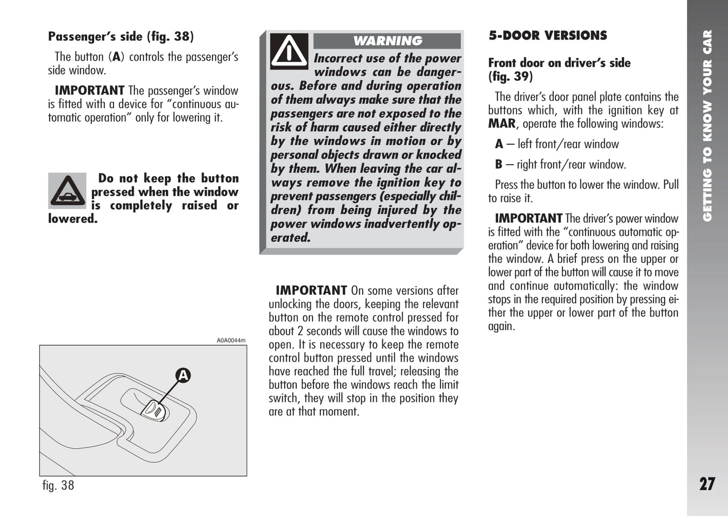 2007-2010 Alfa Romeo 147 Owner's Manual | English